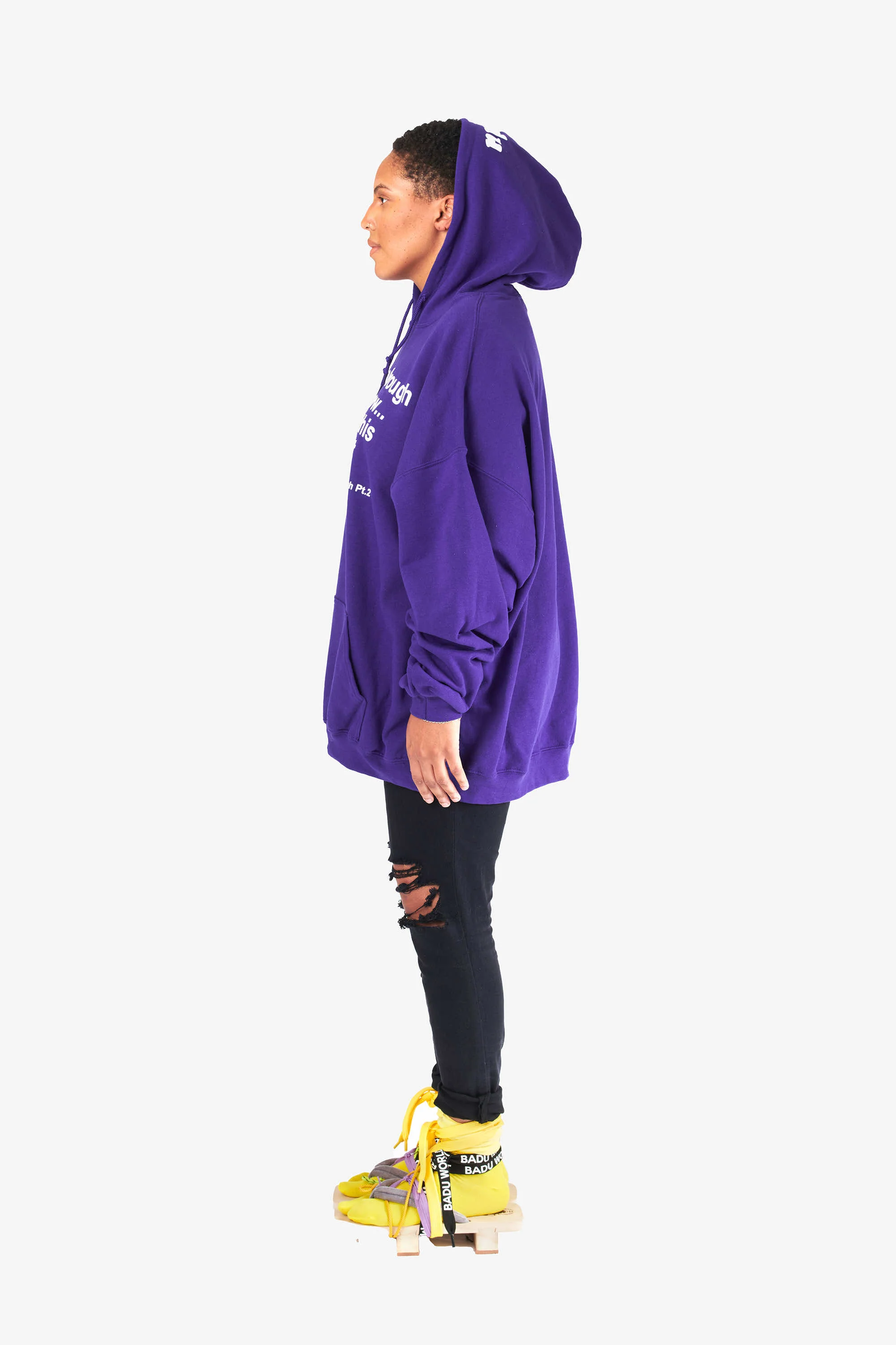 Agitation Lyric Hoodie - Purple - Image 4