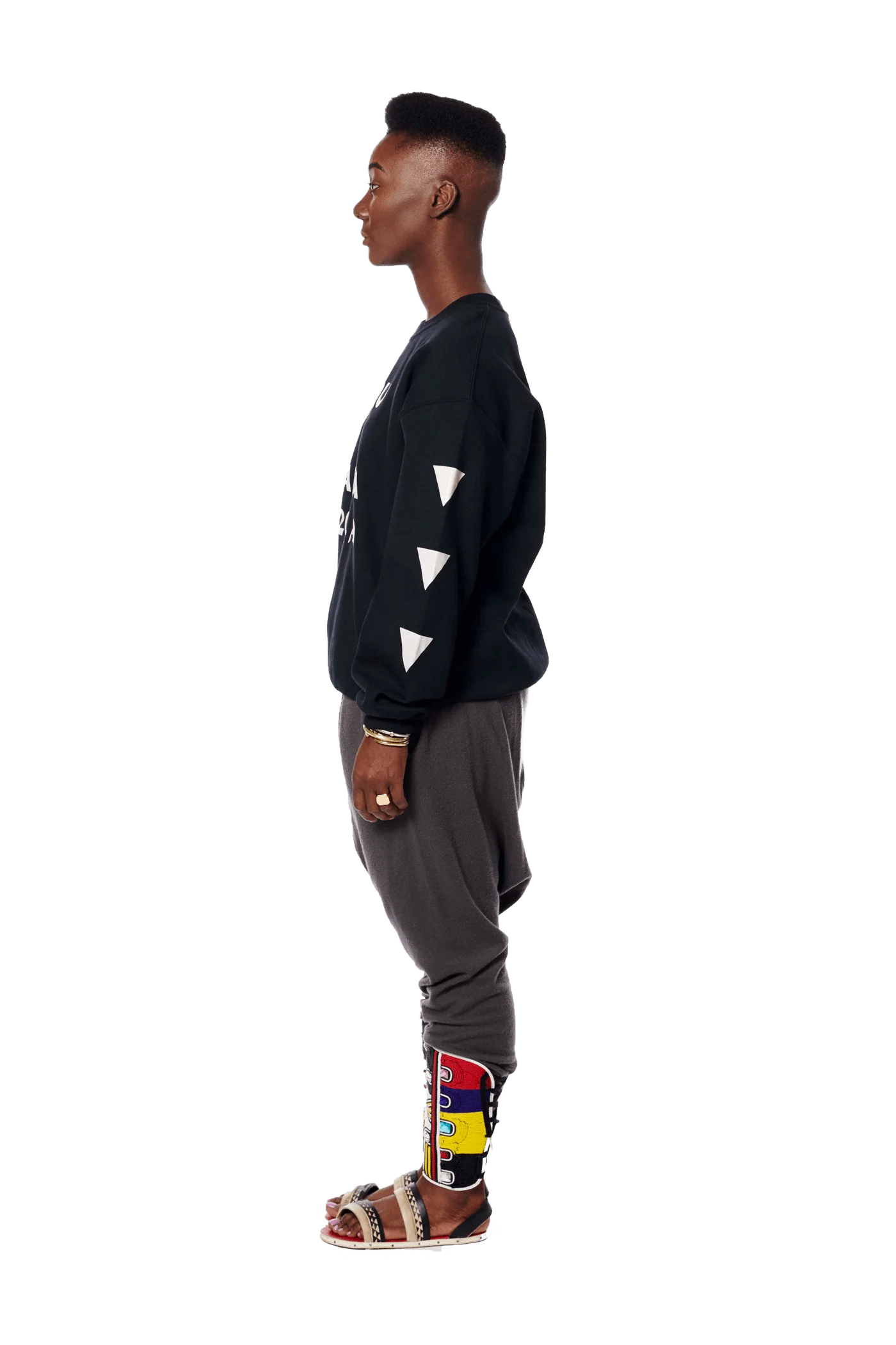 Badu in Africa Crewneck - Black - Image 3