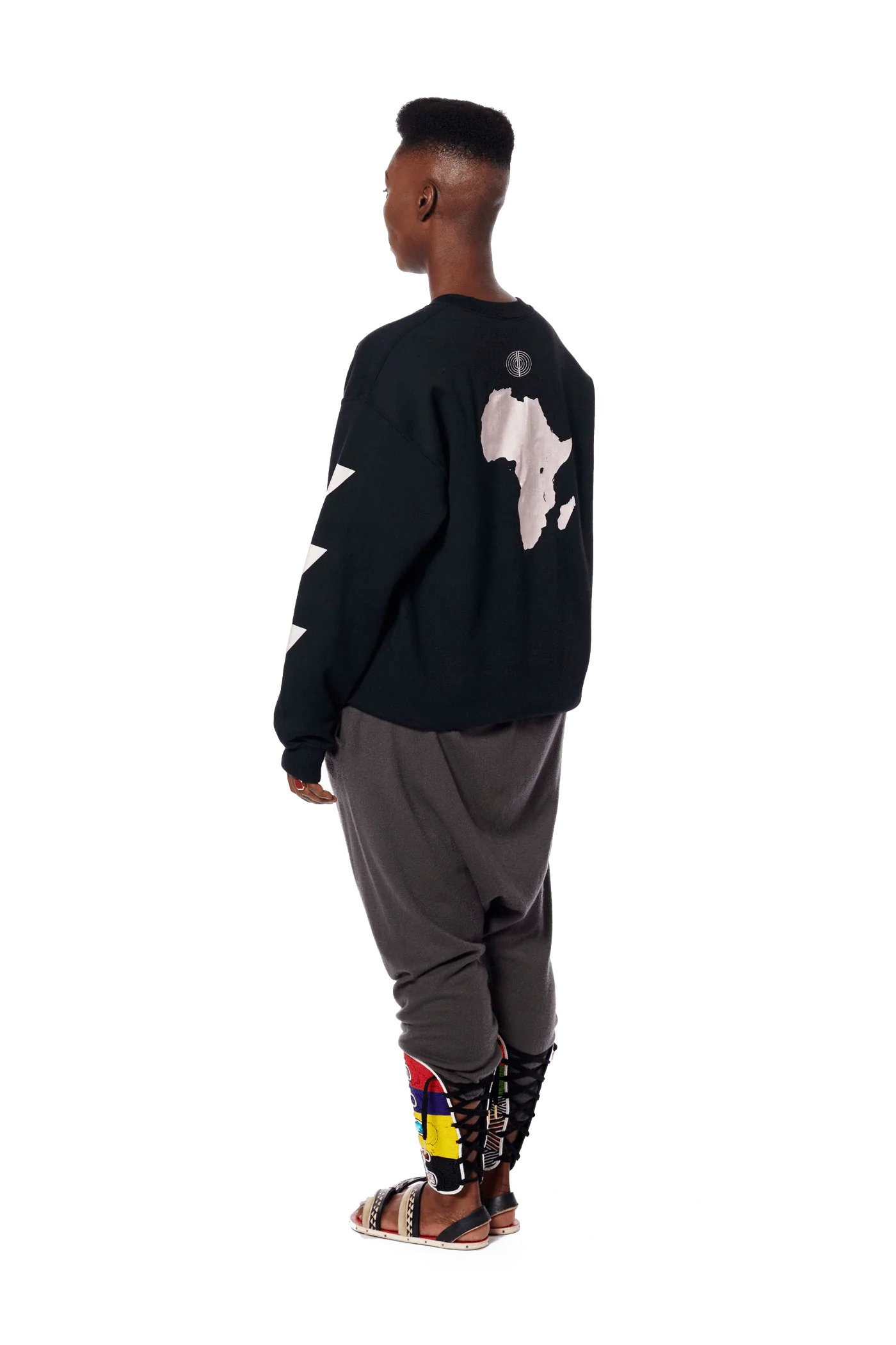 Badu in Africa Crewneck - Black - Image 4