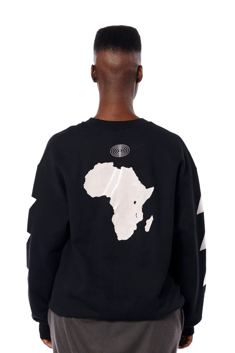 Badu in Africa Crewneck - Black - Image 5