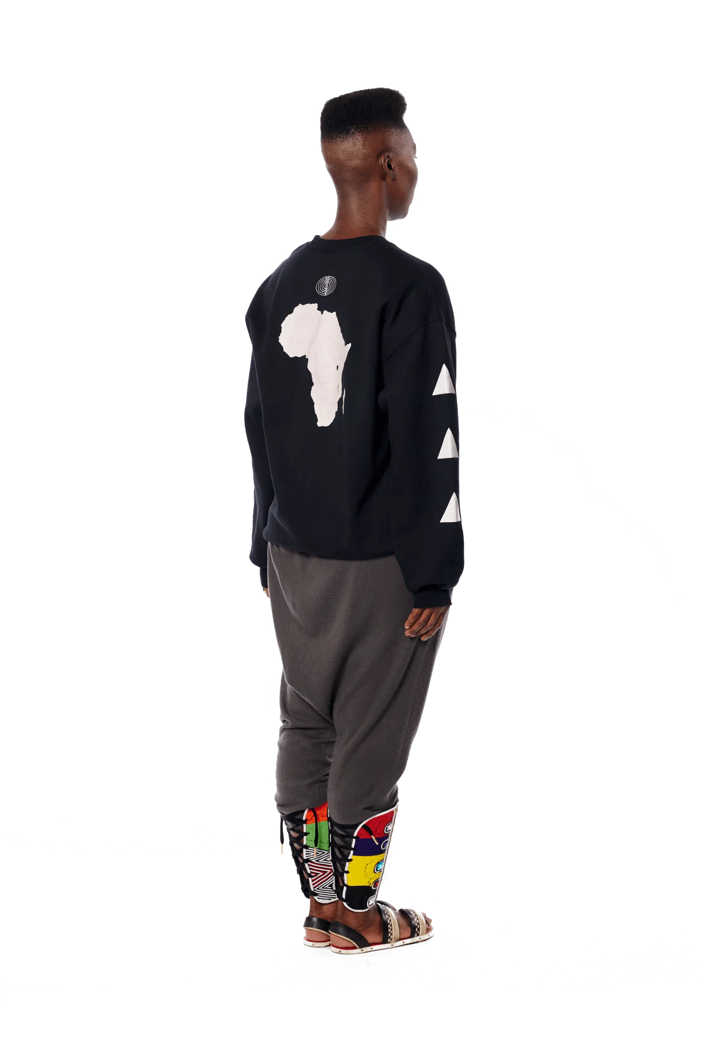 Badu in Africa Crewneck - Black - Image 6