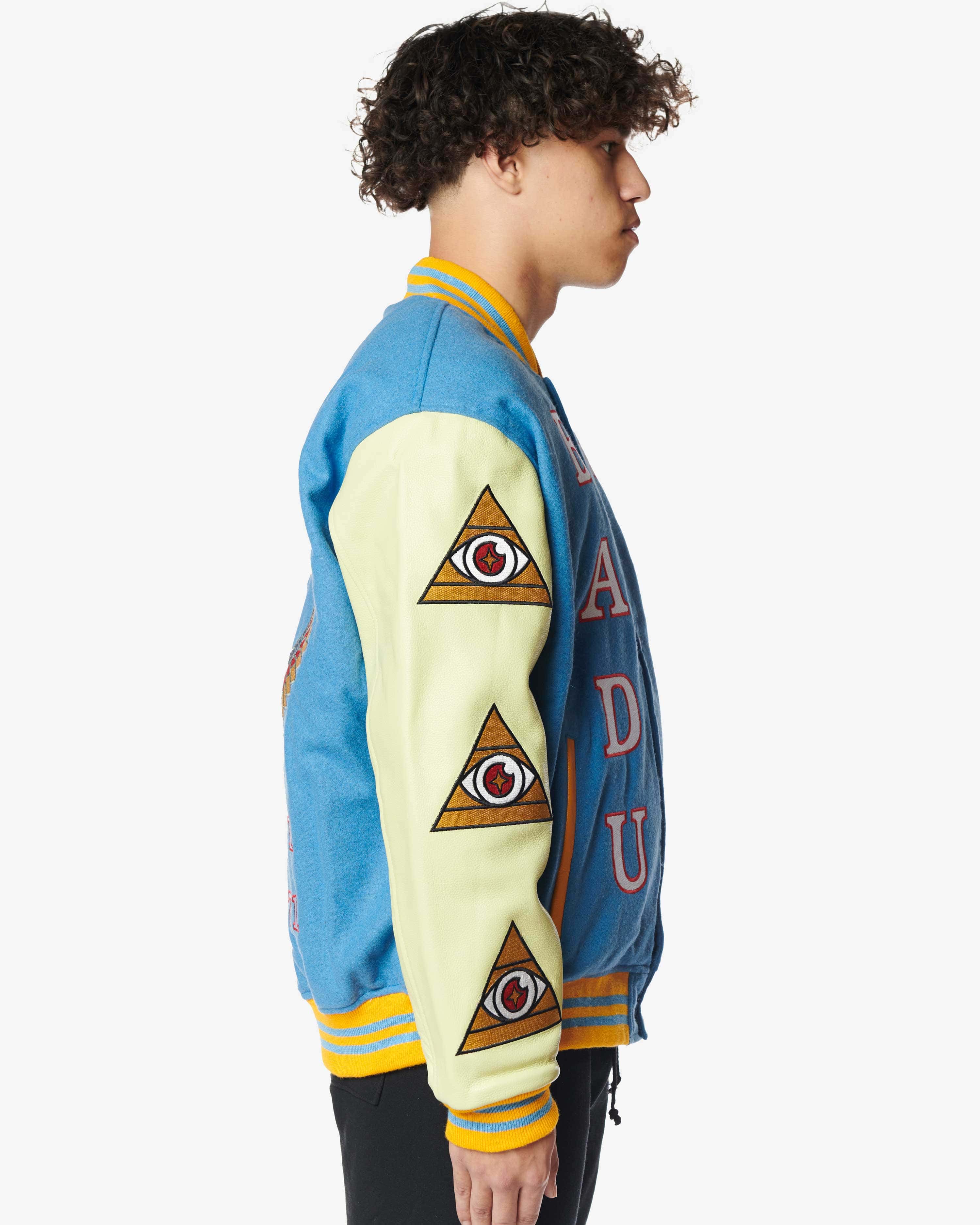 BADU x SUPA Letterman Jacket - Cream - Image 4