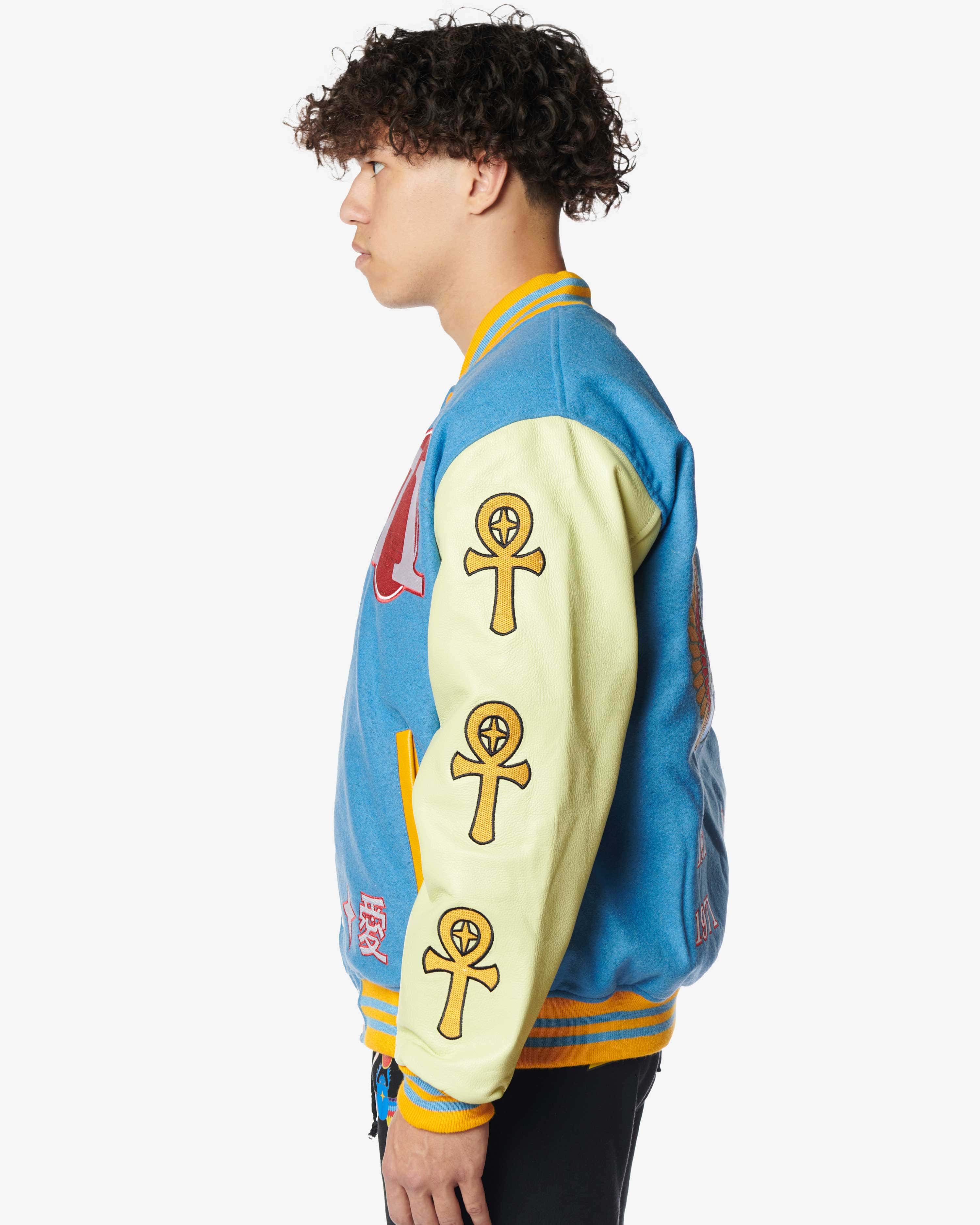 BADU x SUPA Letterman Jacket - Cream - Image 6
