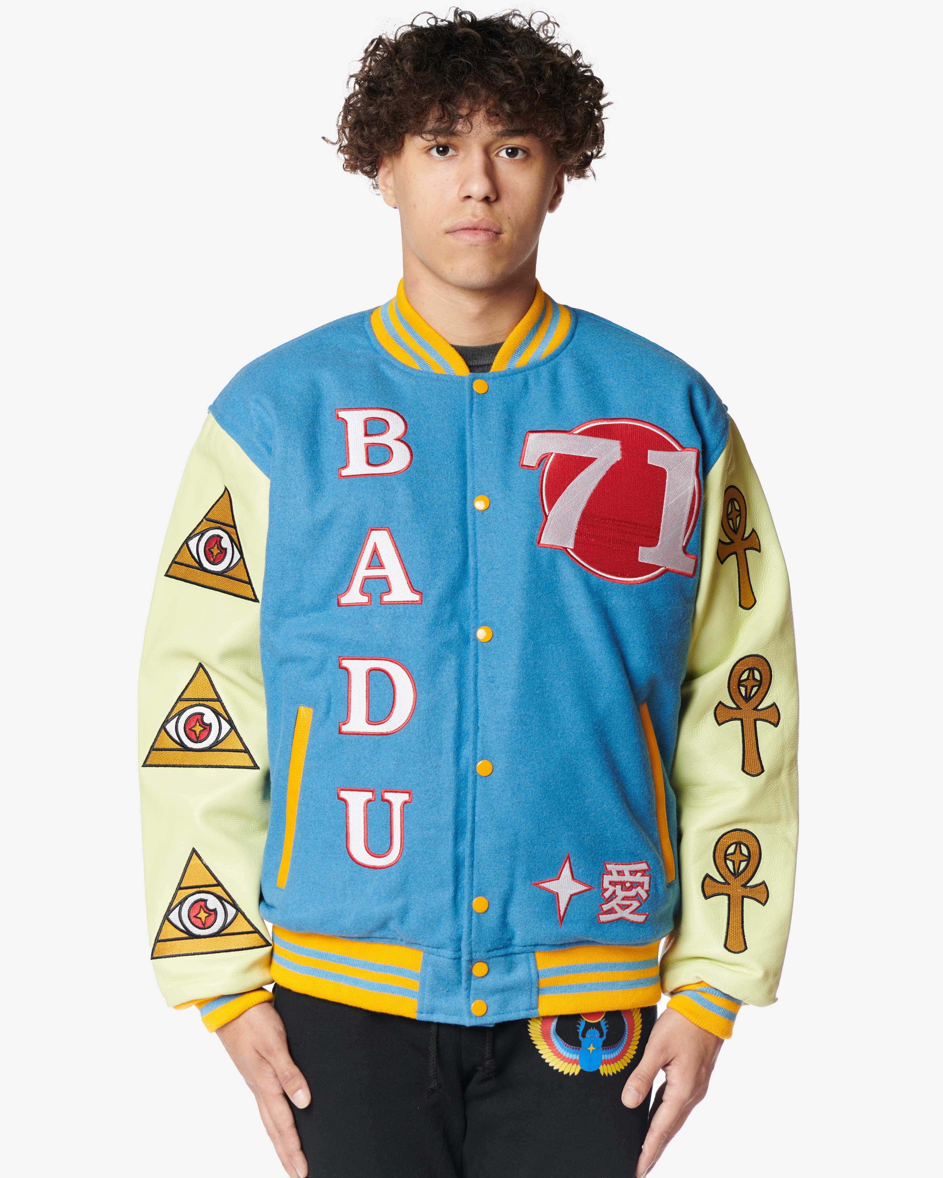 BADU x SUPA Letterman Jacket - Cream - Image 7