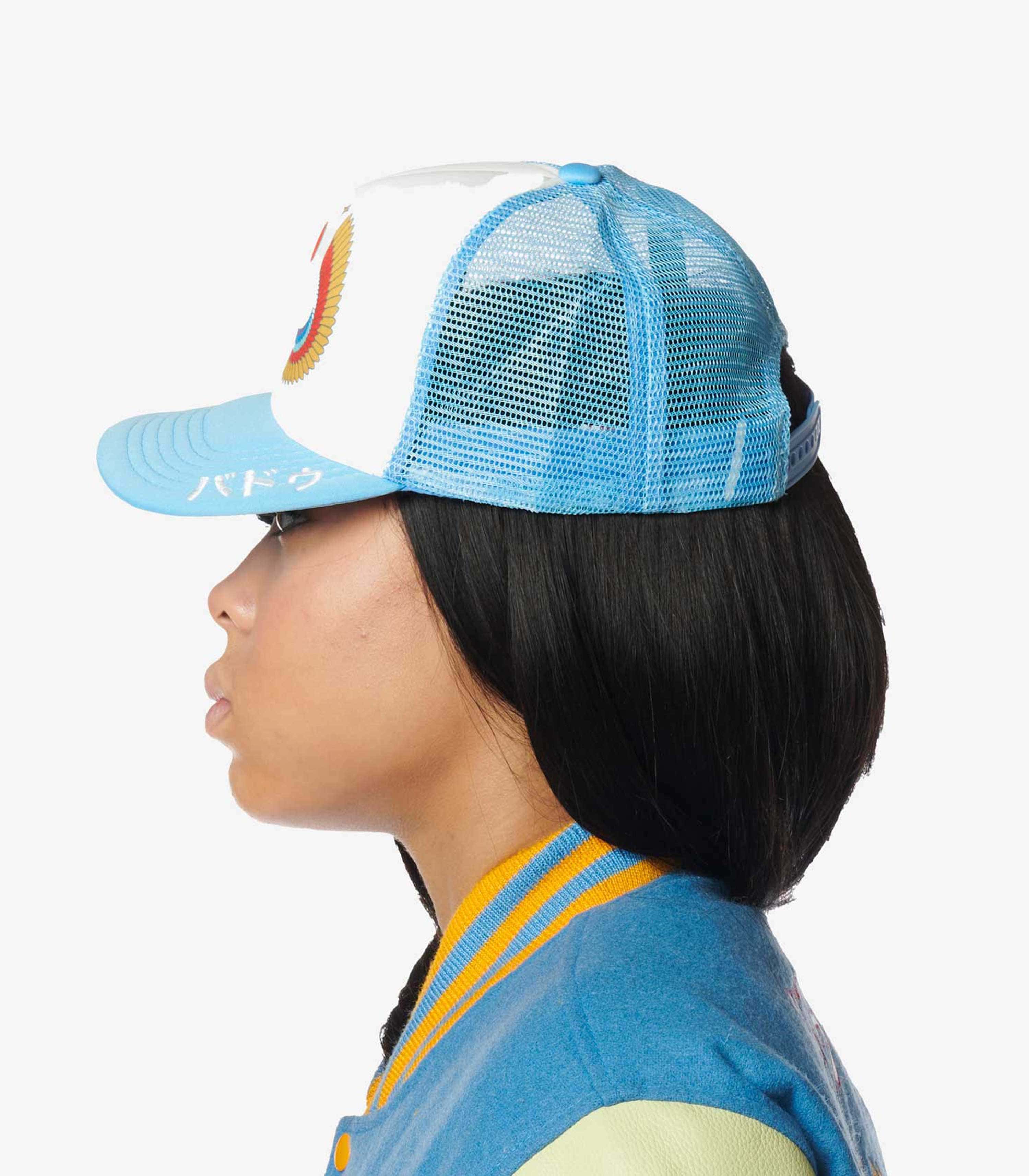 BADU x SUPA Winged Scarab Trucker Caps - Sky Blue - Image 4