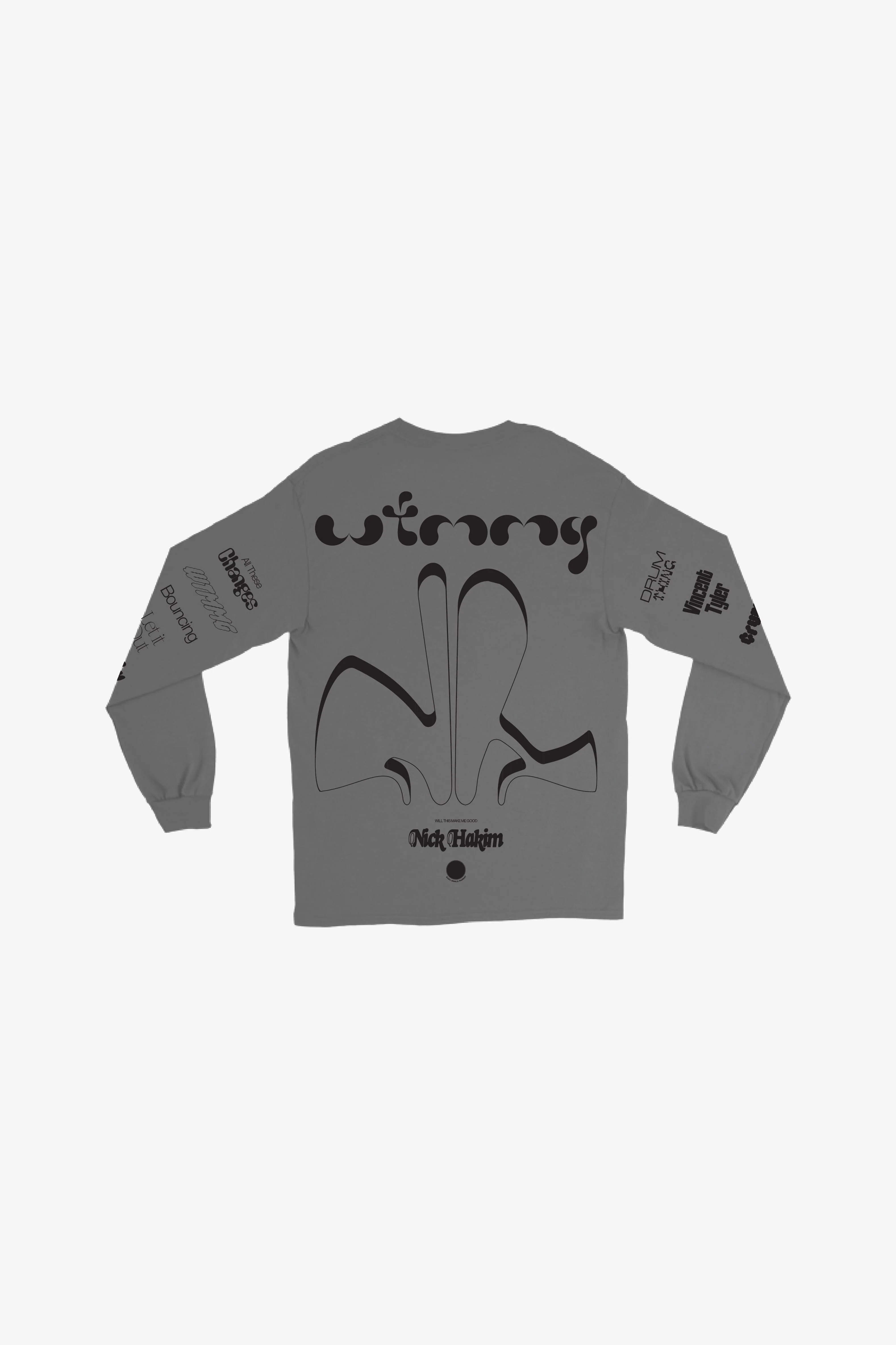 BWM x Nick Hakim Long Sleeve Tee - Grey - Image 6