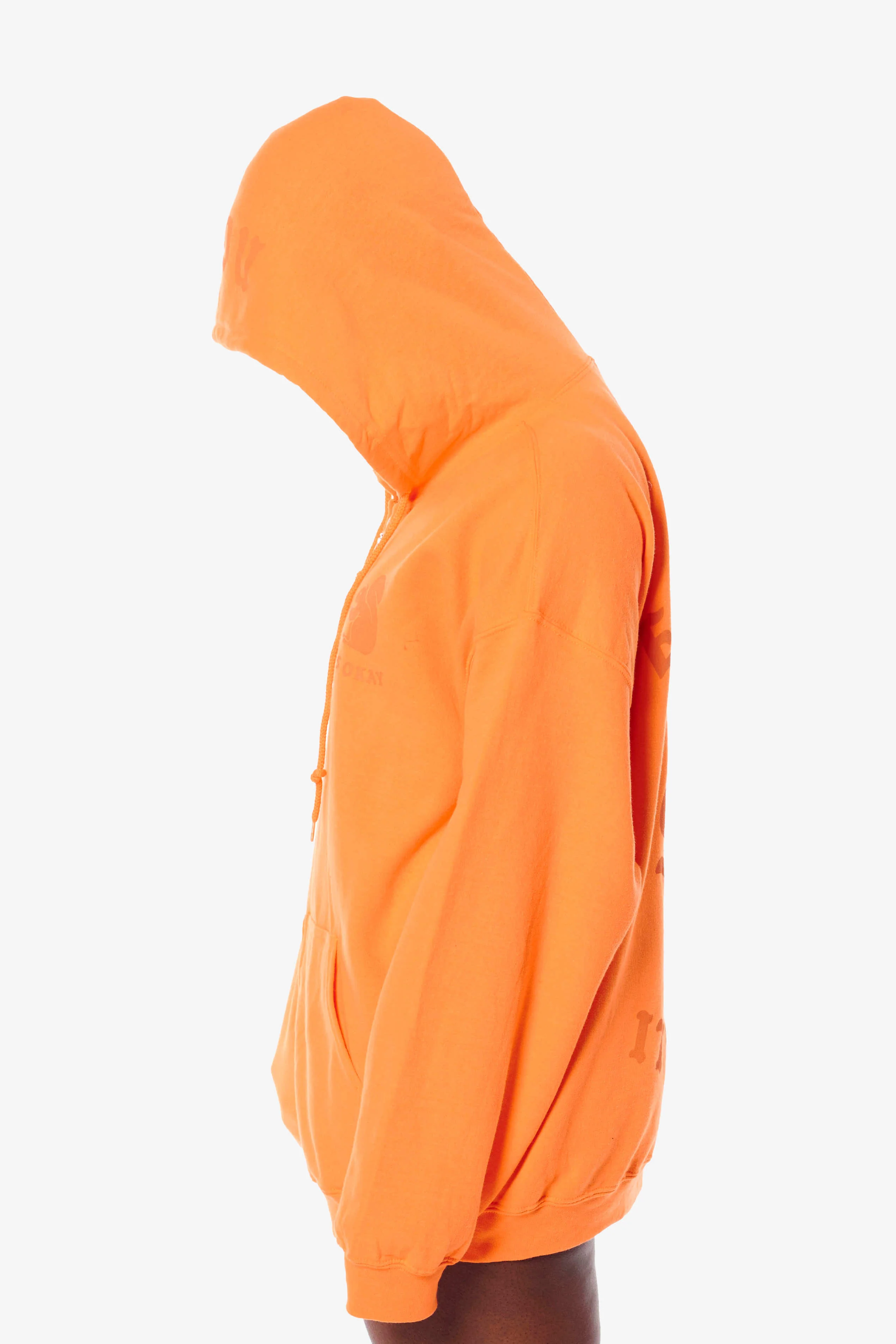 It's Okay Squirrel Zip Up Hoodie - Orange - Image 7
